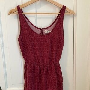 Hollister Short Red Romper with Open Back